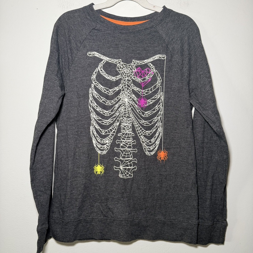 Cat & Jack Boy's Glow-in-the-Dark Skeleton Long Sleeve T-Shirt 8/10